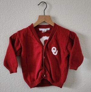 OU Football Toddler 4T Cardigan Sweater